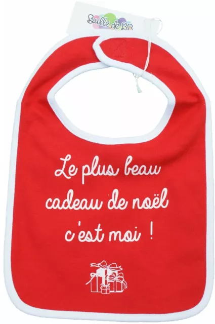 bavoir de noel bébé avec message le plus beau cadeau de noel BBandco 3