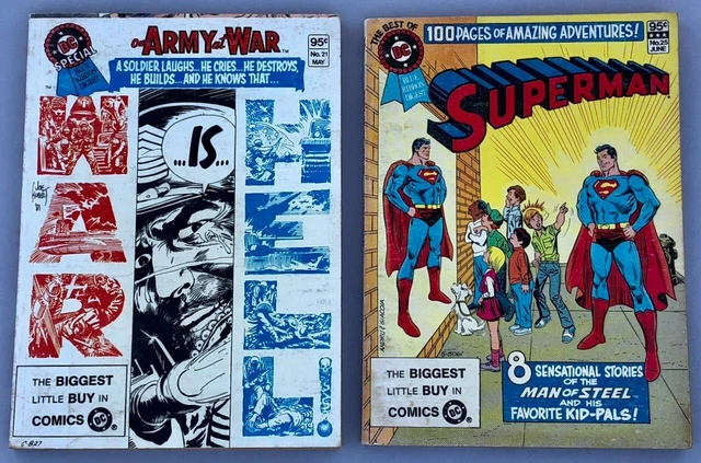 1982 DC Special & Best Blue Ribbon Digest #21 Our ARMY at WAR & #25 SUPERMAN VG+