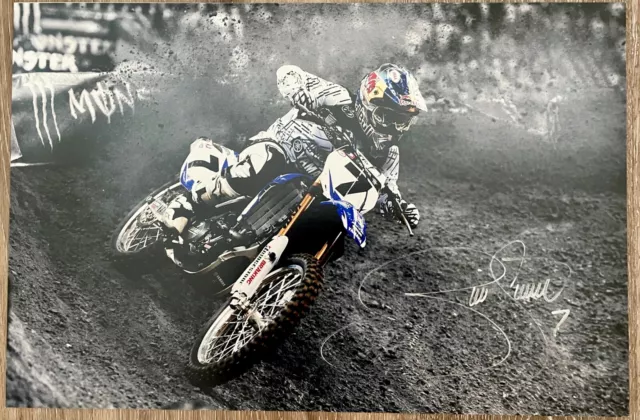 James Bubba Stewart Supercross Motocross Autographed Signed Photo 12"x 18" James Bubba Stewart Supercross Motocross Autographed Signed Photo 12"x 18"