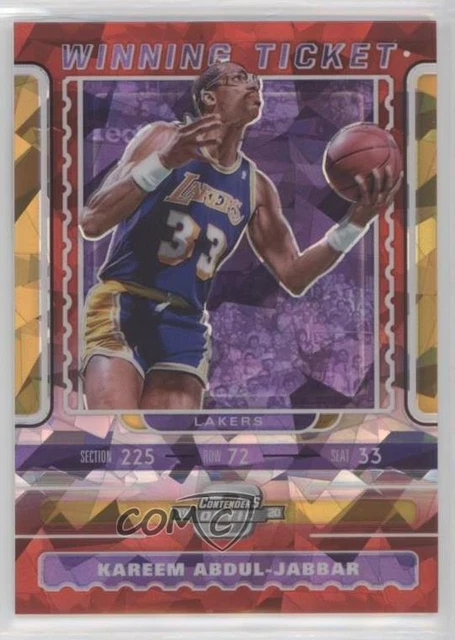 2019 Contenders Optic Winning Tickets Red Cracked Ice Prizm Kareem Abdul-Jabbar