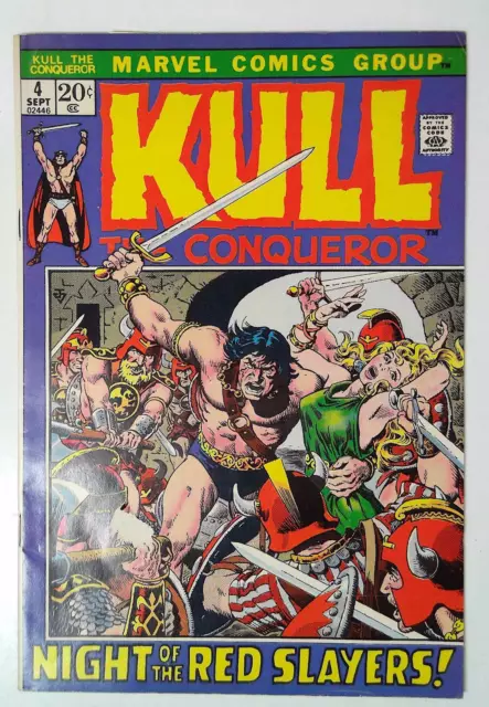 1972 Kull the Conqueror #4 Marvel Comics VF- 1st Series 1st Print Comic Book