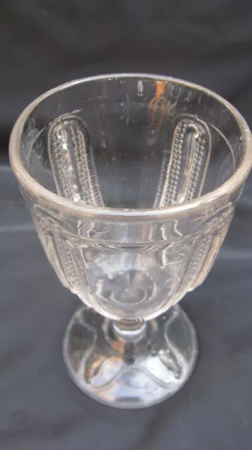 1880s EAPG Pattern Glass Adams Curtain Tie Back Water Goblet 2