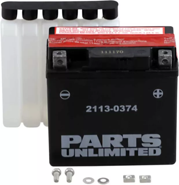 Parts Unlimited AGM Maintenance Free Battery for 2009-2016 Yamaha YFM90 Raptor