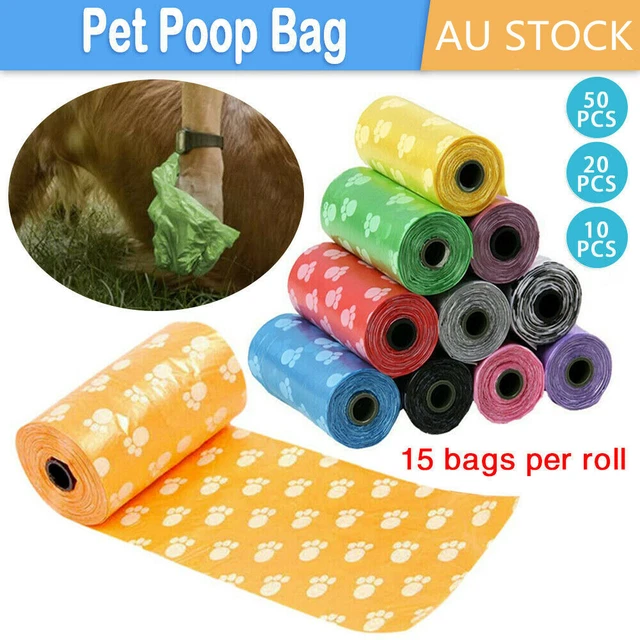 Dog Poop Bags Pet Clean Waste Poop Pick Up Biodegradable Dispenser Garbage Bag