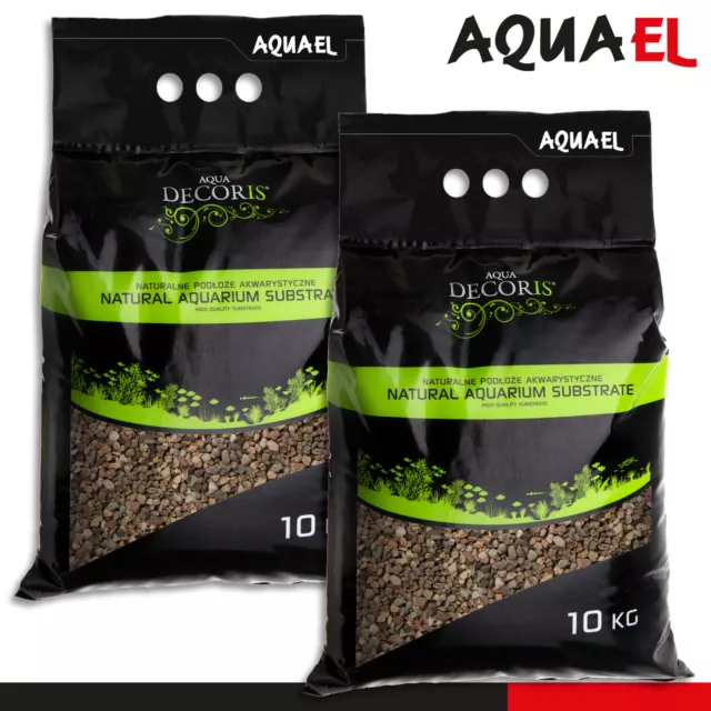 Aquael 2 x 10 KG Aqua Decoris Ghiaia Naurale Colorato 5 - 10 MM Aquariumsubstrat