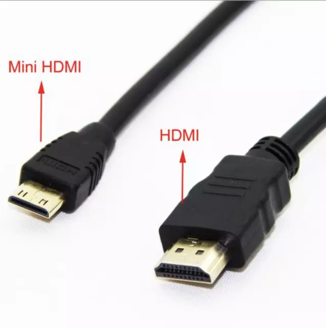 Câble Mini HDMI/HDMI 2.0 - 1,5 M - Contacts Dorés - Agréé Full HD