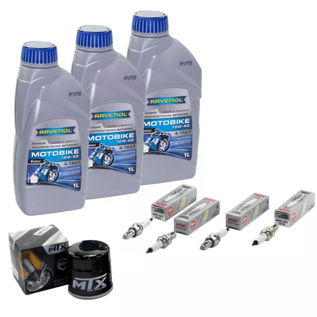 Kit 3L Aceite Inspección para Honda CBR 1000RR SC59 2008-16 Bujías Filtro de