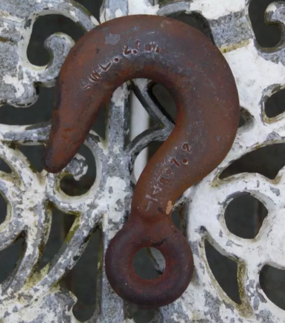 Vintage original Boatyard Reclaimed Iron Dock Boat Yard Pulley Hook #2*