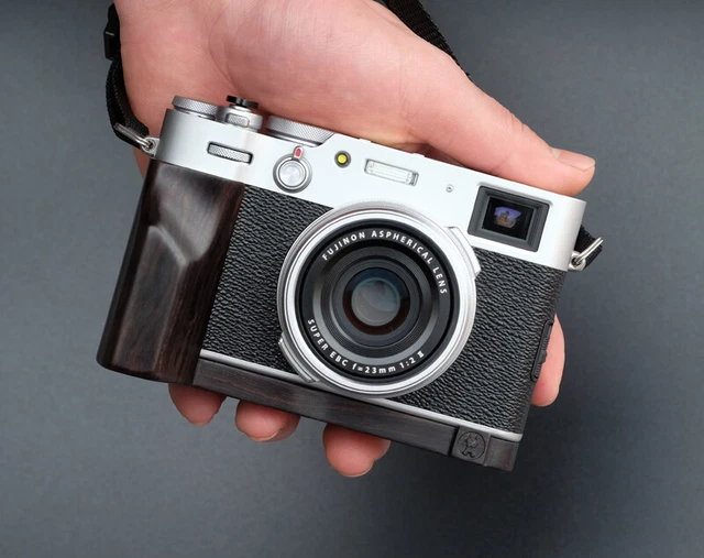Handmade Wooden Wood Ebony Walnut Hand Grip Holder for Fujifilm X-100V Fuji 100V