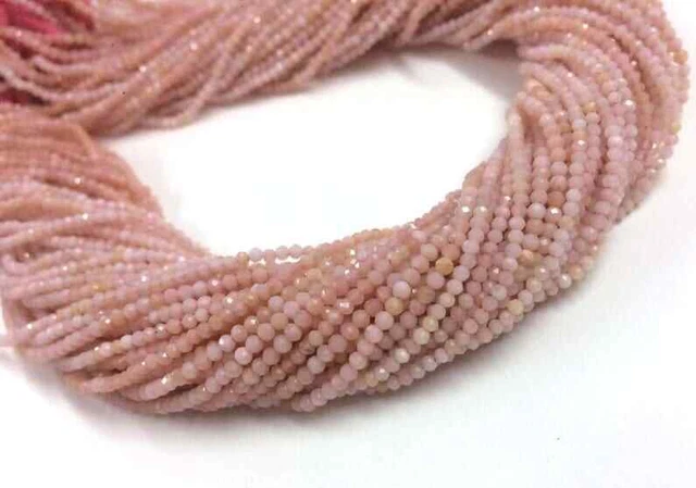 10 brins d'opale rose rondelle à facettes 2 mm perles 13" de long collier...