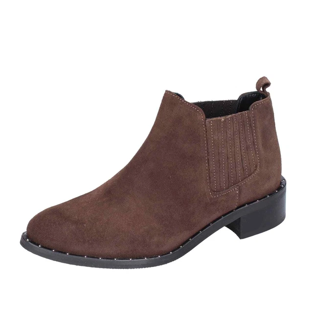 Chaussures pour Femmes REBECCA VAN DIK 36 Ue Bottines Brun en Daim BE126-36