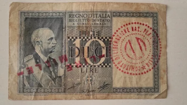 Banconota CLN Regno d'Italia 10 - 1000 lire R4 BB+