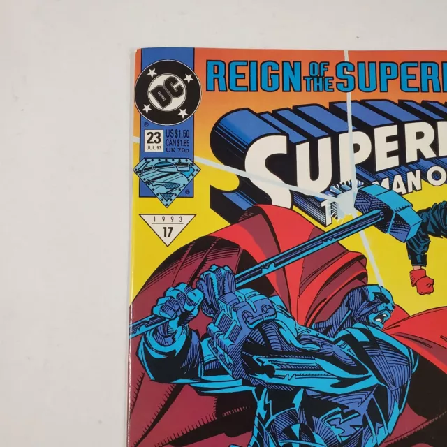 Superman The Man of Steel #23 Reign of the Superman Die Cut DC Comic Book 1993 2