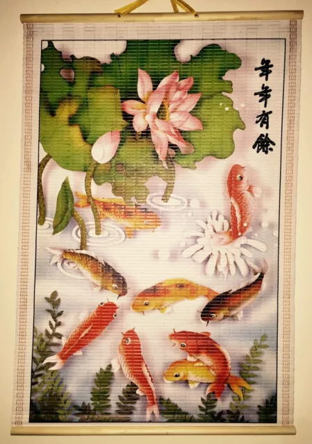 Paper Cane Wall Painting Art Scrolls (Luck Fish)