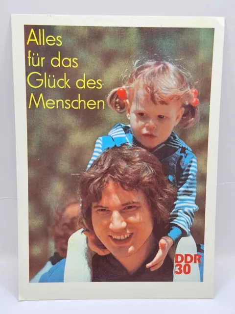 DDR NVA Politik Propaganda Postkarte Ansichtskarte für das Glück des Menschen