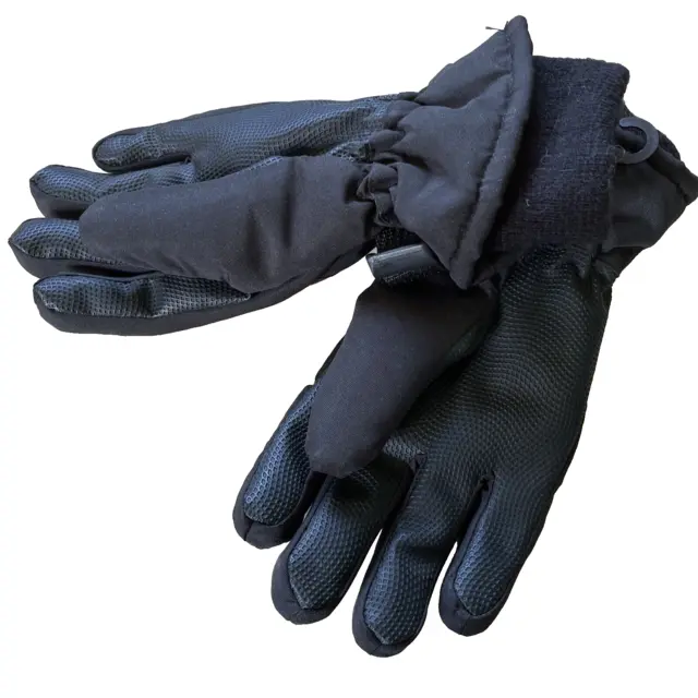 Boys Black Polyester Finger Gloves High Dessert Gear Winter Wear Kids Access