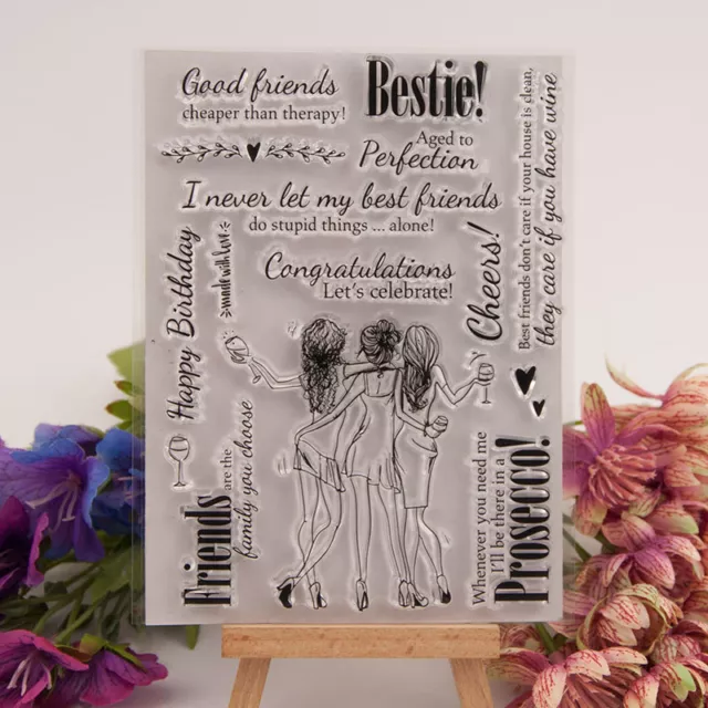 Good Friends Silicone Clear Stamp Scrapbooking Embossing Card Making Album Craft