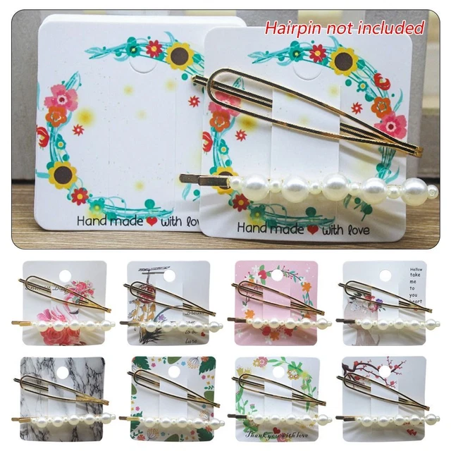 Estuche tarjeta de embalaje horquilla para decoración del cabello accesorio tarjeta de papel Kraft
