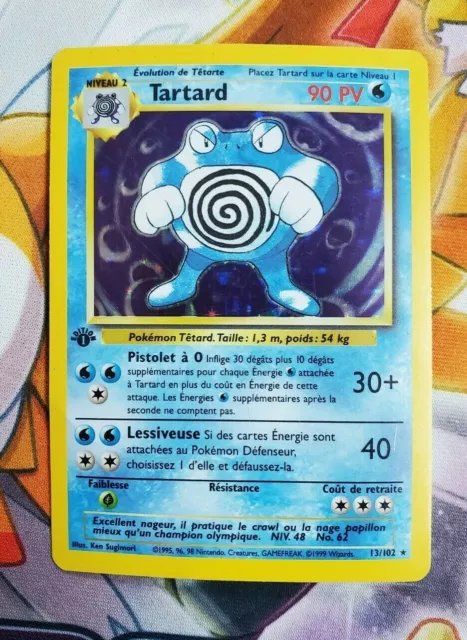Pokemon Trading Card Game POLIWRATH TARTARD ~ French 1st Ed Base Set HP Played