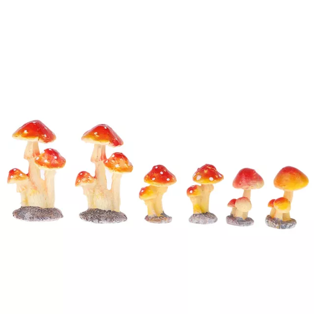 6 figuras en miniatura de hongos para terrario hágalo usted mismo y proyectos de artesanía