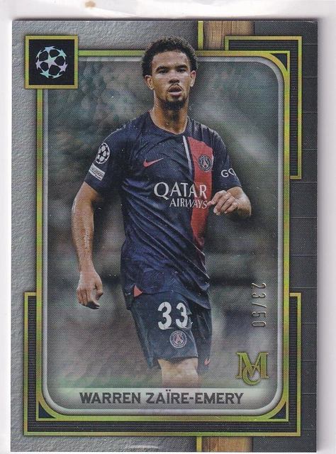 Carte Warren Zaïre-Emery (PSG) – Rookie Stadium Topps Chrome Gradée 8.5