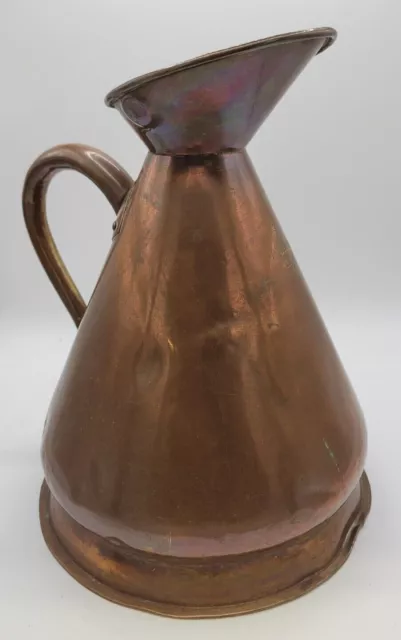 Antique Copper Jug - Pitcher - Ewer - 1/2 Gallon - Wood & Sons, Glasgow