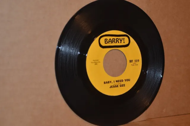 Jesse Gee: Baby I Need You & Don't Mess With My Money; Mint- Northern Soul 45