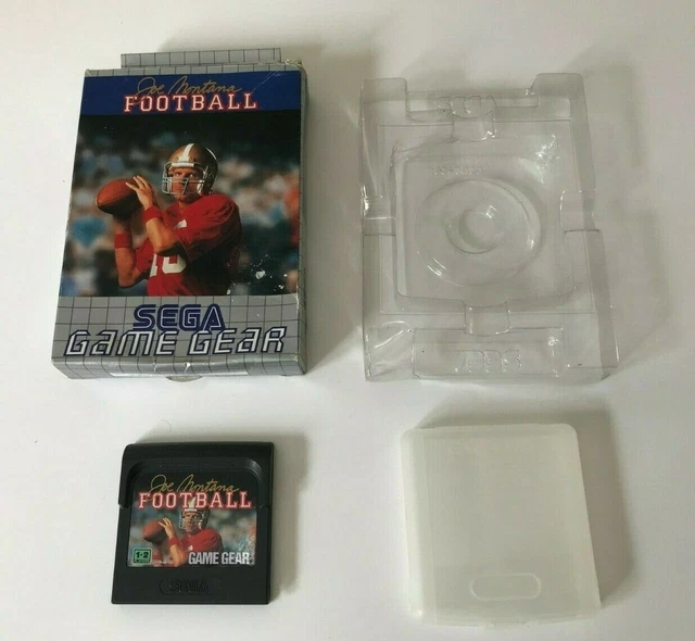 ☺ Ancien Jeu Sega Game Gear Football Joe Montana Avec Boite Sans Notice