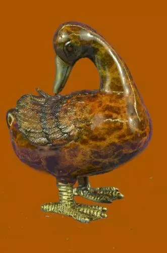 Mogniez French Vienna Brass Standing DUCK Cold Painted Bird Bergman Bronze Decor