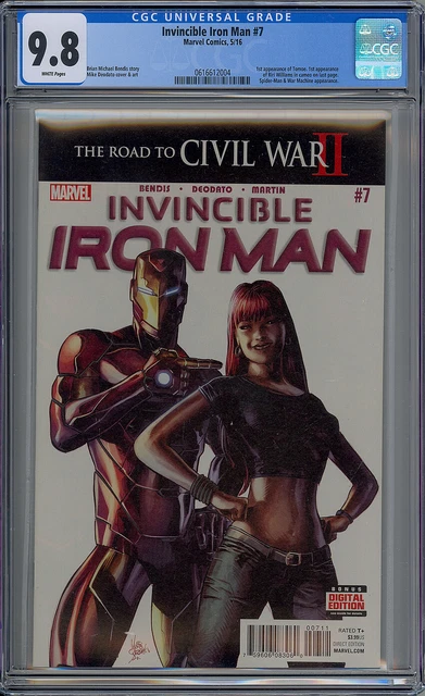 Cgc 9.8 Invincible Iron Man #7 1St Appeareance Riri Williams Ironheart