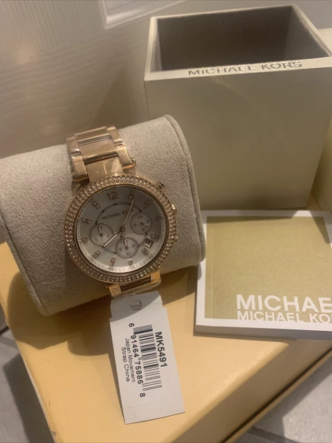 Michael Kors MK5491 Parker Chronograph Ladies Wristwatch - Mother of Pearl/Rose