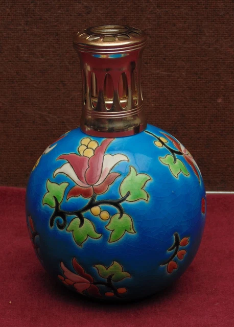 Ancienne Lampe Berger En Cristal De Saint Louis Bleue Nº3