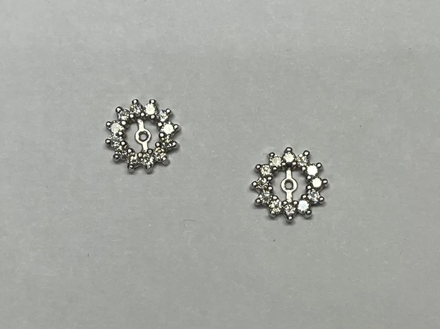14K White Gold 1.20ct Diamond Earring Jackets 14K White Gold 1.20ct Diamond Earring Jackets