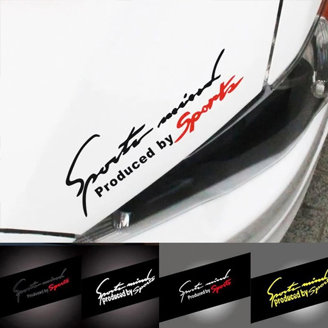 Reflective Racing Car Decal Sticker – 27cm X 8cm, Gloss Black/Red (Universal Fit)