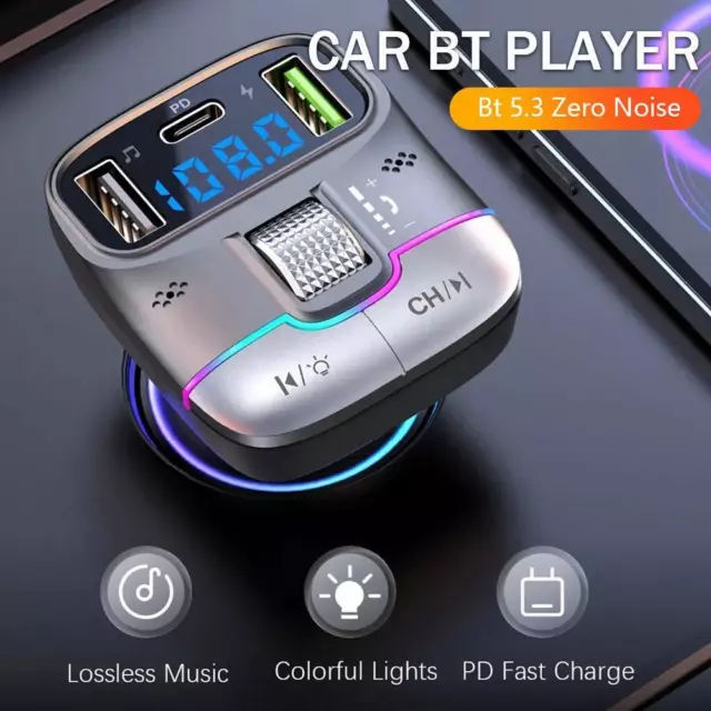 Aux-Bluetooth-Adapter für Auto, Bluetooth  5.3-Senderempfänger-Geräuschunterdrückung, tragbarer 3,5-mm-Aux-Bluetooth- Adapter Hands-f