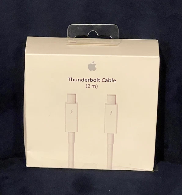 Genuine Original Apple A1410 Thunderbolt 2 Cable White 2M 6 1/2' MD861LL/A