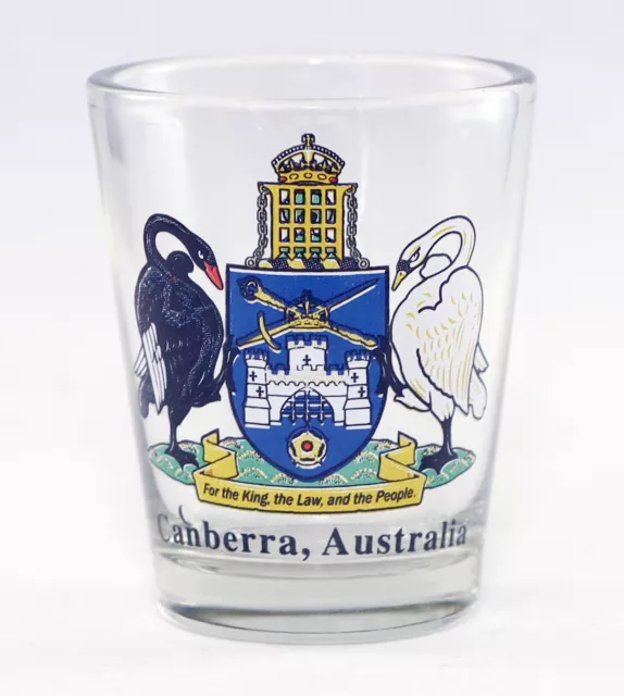 Canberra Australia Coat Of Arms Shot Glass Shotglass