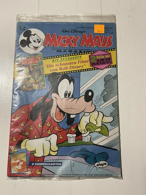 Micky Maus 24/1993 mit Beilage Disney Filme Heft Ovp Geöffnet