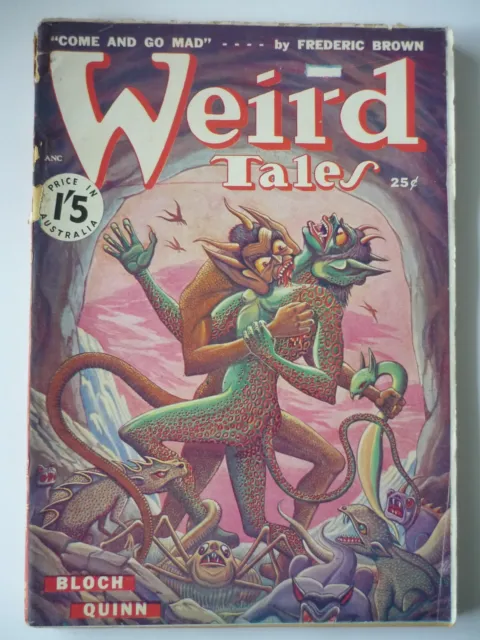 Weird Tales 1949 Vol 41 UK Robert Bloch & Leiber - Matt Fox cover Art - Original