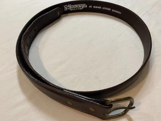 Nocona Belt Co. Dark Brown Leather Work Dress Belt N2453002 Men's Size 40