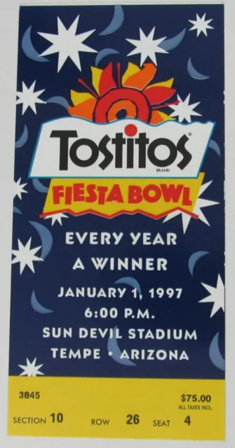 1997 Fiesta Bowl College Football Game Ticket Stub Penn State vs. Texas