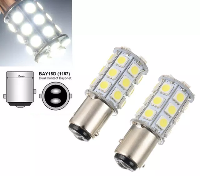 2 X BOMBILLAS Led Coche Bay15D 13 Smd 5050 1157 P21/5W Blanco Freno Luce  Trasera EUR 6,50 - PicClick FR