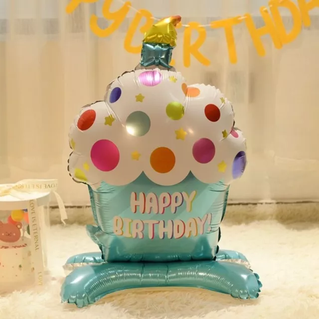 Cartoon Standing Cake Balloon Cake Aluminum Film Balloon  Festival Celebration