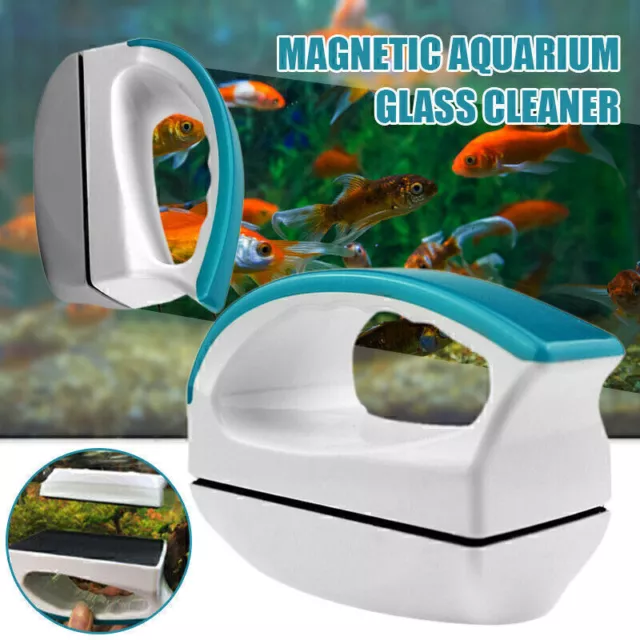 Scheibenreiniger Aquarium Glas Magnet Bürste Algenentfernung Algen Schaber  ·