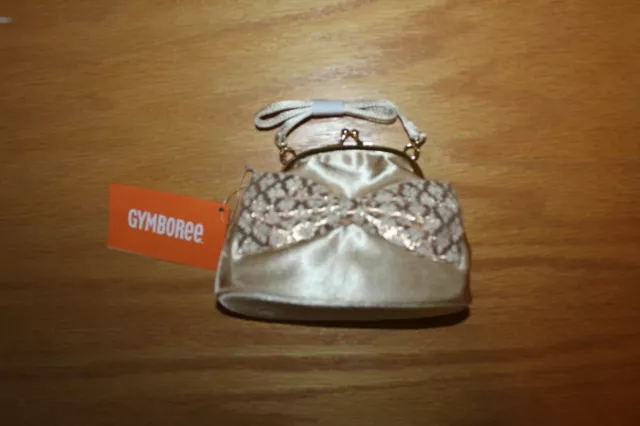 NWT Gymboree Savanna Party Satiny Gold Bow Purse