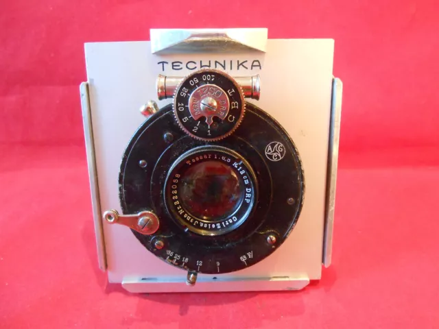 Objektiv Lens Carl Zeiss Jena TESSAR 6,3/12 cm mit Adap. TECHNIKA 80x80mm für