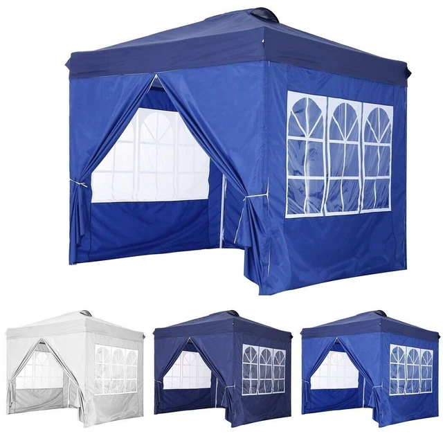 Faltpavillon 2.4x2.4 Wasserdicht PopUp Pavillon 4Seitenteile Gartenzelt 34