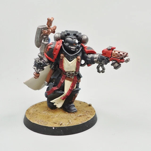 WARHAMMER 40K ARMY Space Marines Black Templars Character Painted £14. ...