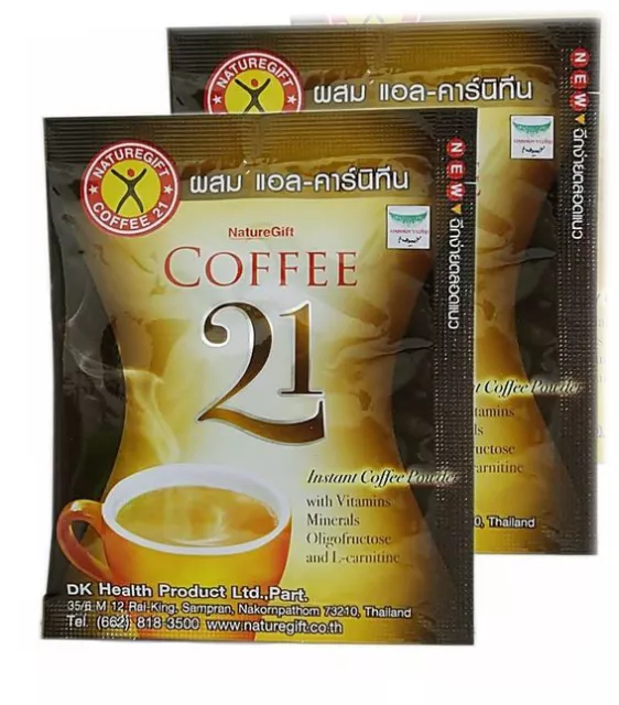 NatureGift Coffee 21 Plus L-Carnitine Slimming Lose weight Fast 10 Sachets 3