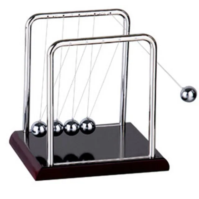 Newtons Cradle Steel Balance Balls Physics Science Desk Toys Accessory 85x7x9mm